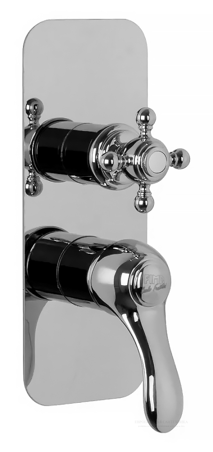 Смесители Cмеситель Lamp/Bell встраиваемый с переключателем на 2/3 источника, внешняя часть, цвет хром 