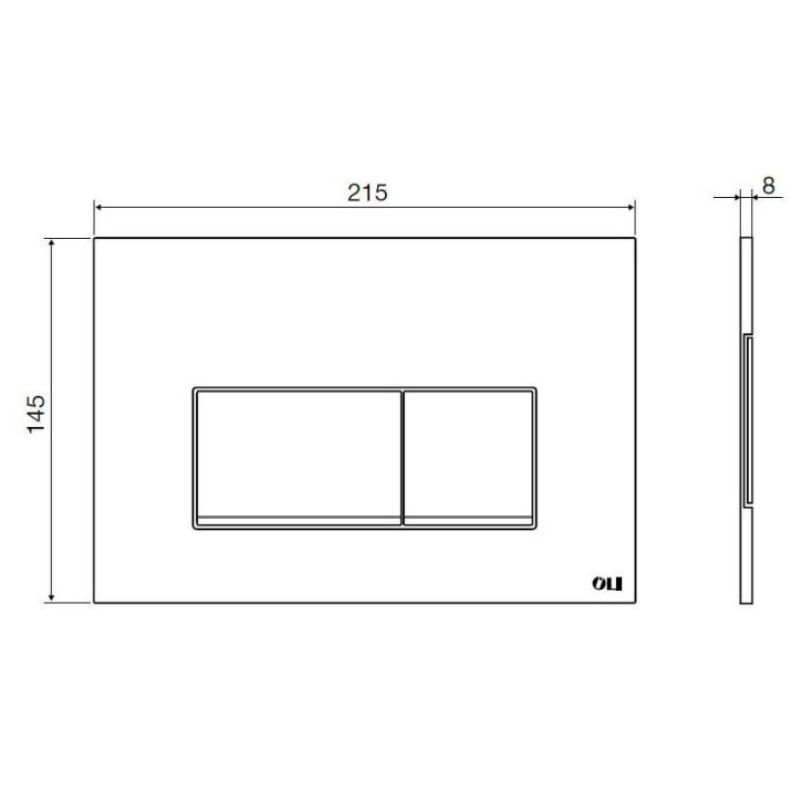 Системы инсталляции Панель STREAM, двойной слив, хром 