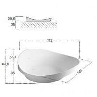 Ванны Ванна полувстраиваемая 172х168х64.5см, цвет: белый 