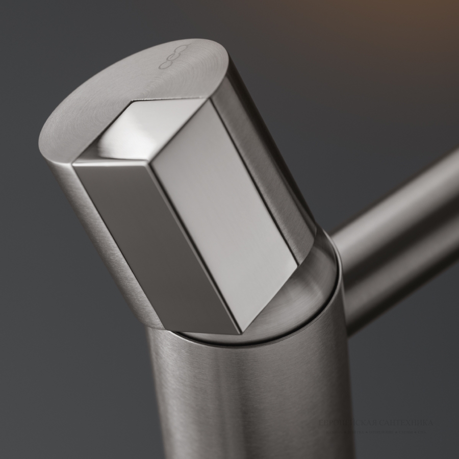 Смесители Смеситель для раковины Duet, высокий, без донного клапана, цвет сатинированная сталь 