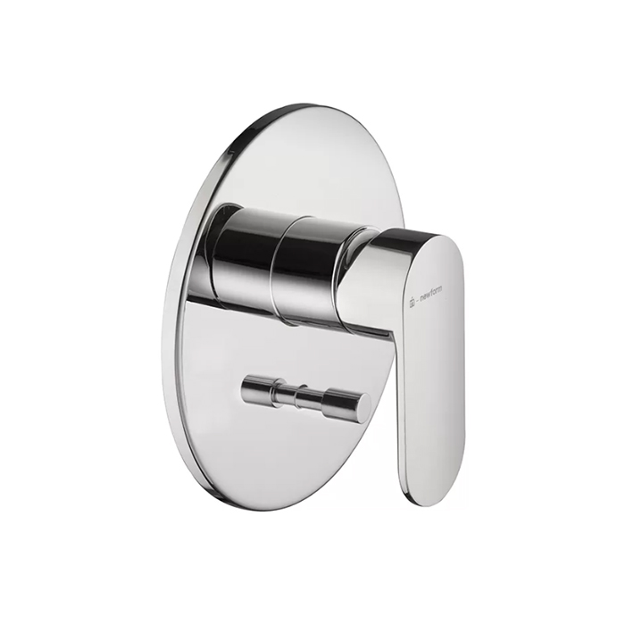 Смесители Встроенный однорычажный смеситель для душа с переключателем на 2 источника, внешняя и внутренняя части, цвет хром 