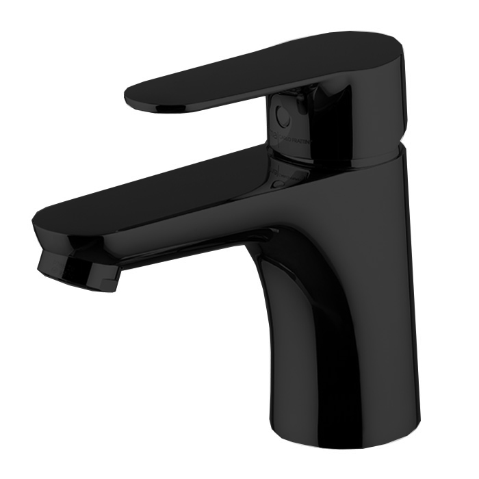Serie 22 Cмеситель для раковины, на 1 отв., с донным клапаном, цвет: чёрный матовый