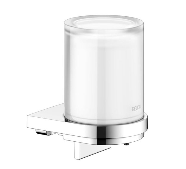 Аксессуары для ванной Дозатор жидкого мыла подвесной (хром | белое стекло) 