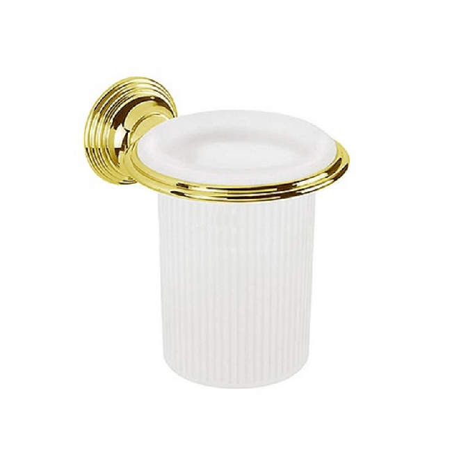 Стакан подвесной, цвет PVD золото/матовое стекло