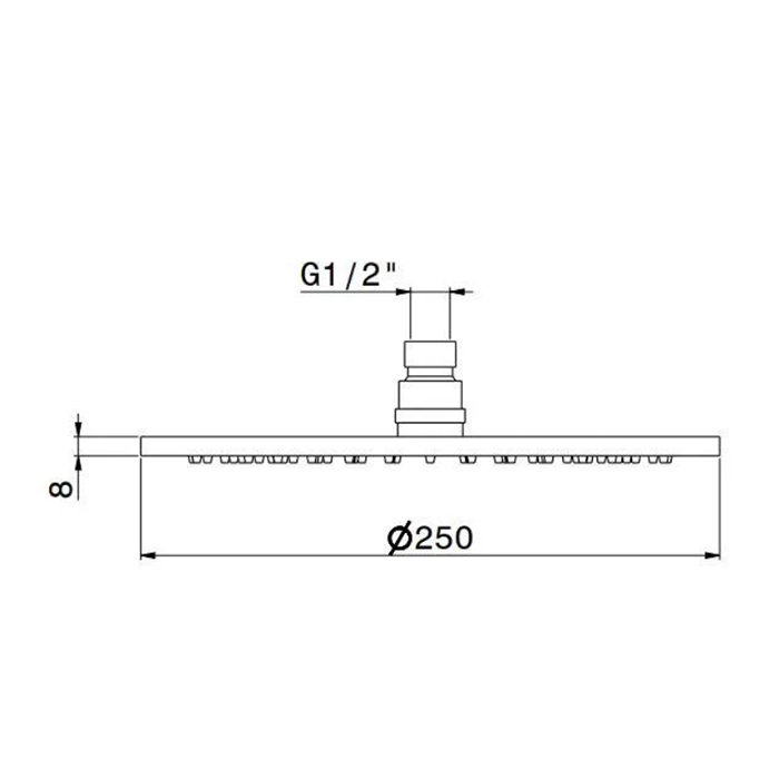 Душевая программа Верхний душ круглый, цвет хром 