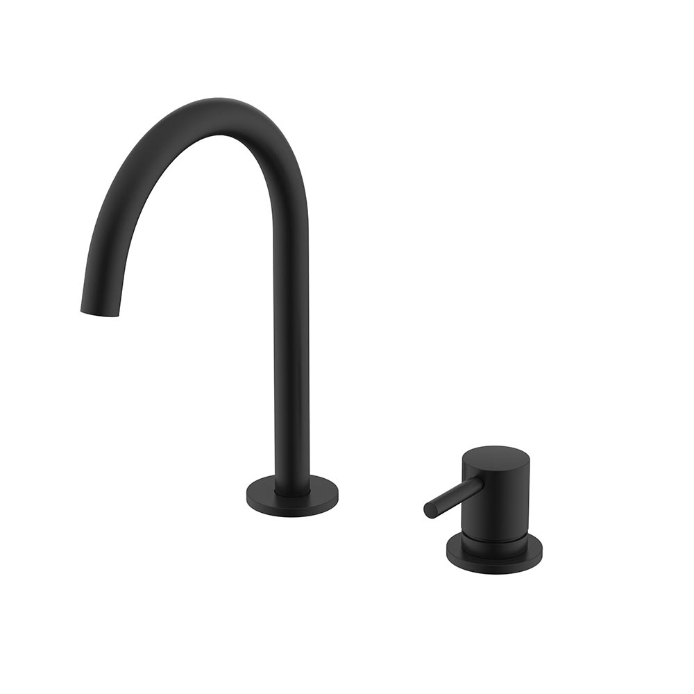 Смеситель для раковины с донным клапаном MATTE BLACK