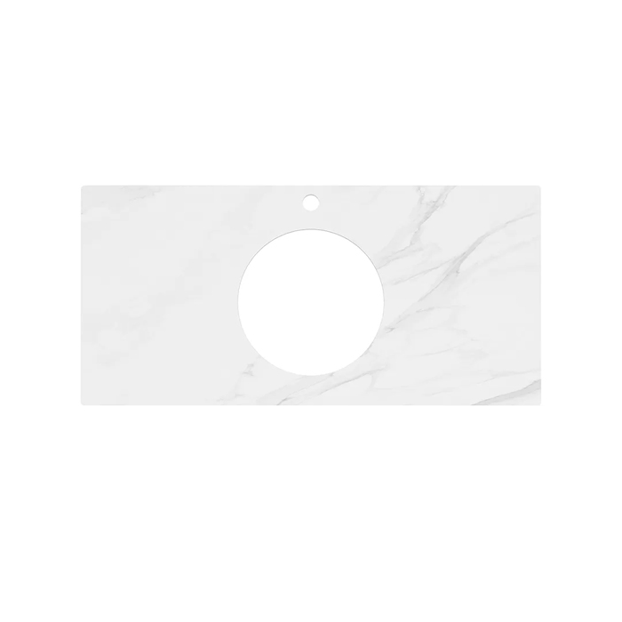 Мебель для ванной Столешница из керамогранита для накладных раковин Монте Тиберио 100 см, белый натуральный 