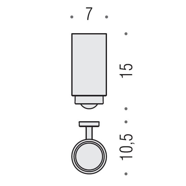 Аксессуары для ванной Стакан подвесной, цвет хром/матовое стекло 