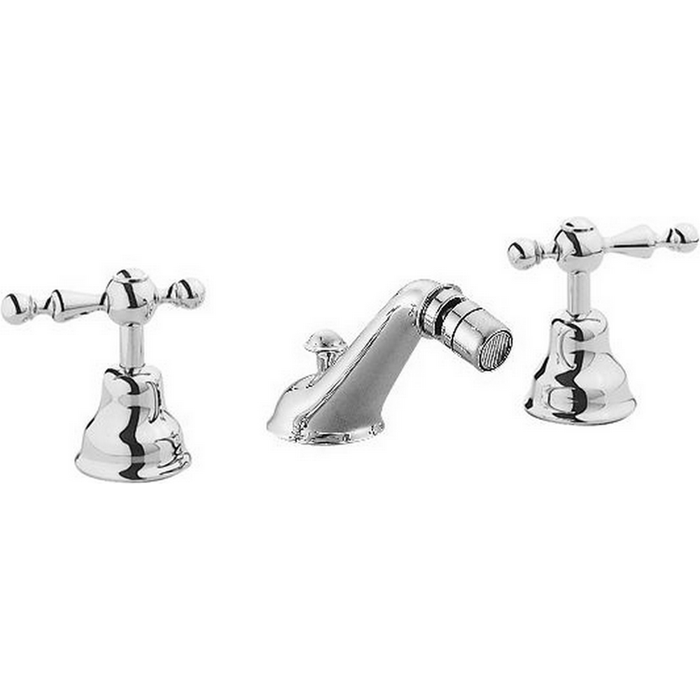 Смесители  Arcana America Смеситель для биде на 3 отверстия, с донным клапаном, цвет хром 