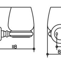 Аксессуары для ванной Стакан для зубных щеток (прозрачное стекло) 