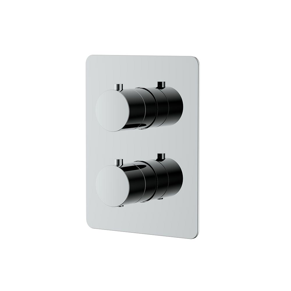 Термостатический встраиваемый смеситель для душа из стены на 2 потребителя CHROME PL