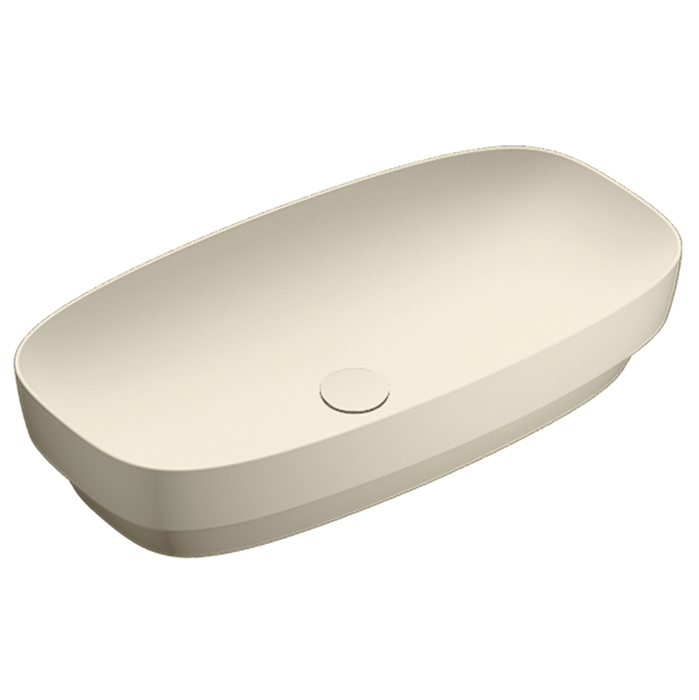 Раковины Раковина 75x40 встраиваемая, без отверстия под смеситель, покрытие Cataglaze+, цвет Lino Satinato 