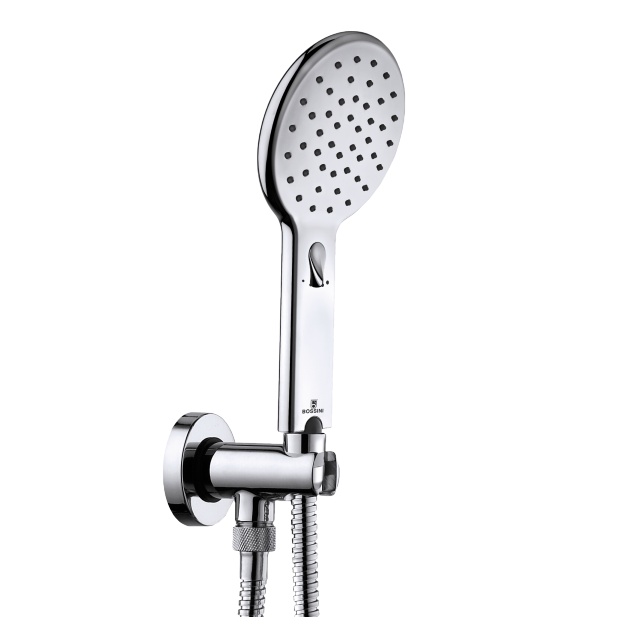 Душевая программа Душевой комплект: лейка D120 мм, шланговое подсоединение с держателем, шланг 1500 мм, хром 