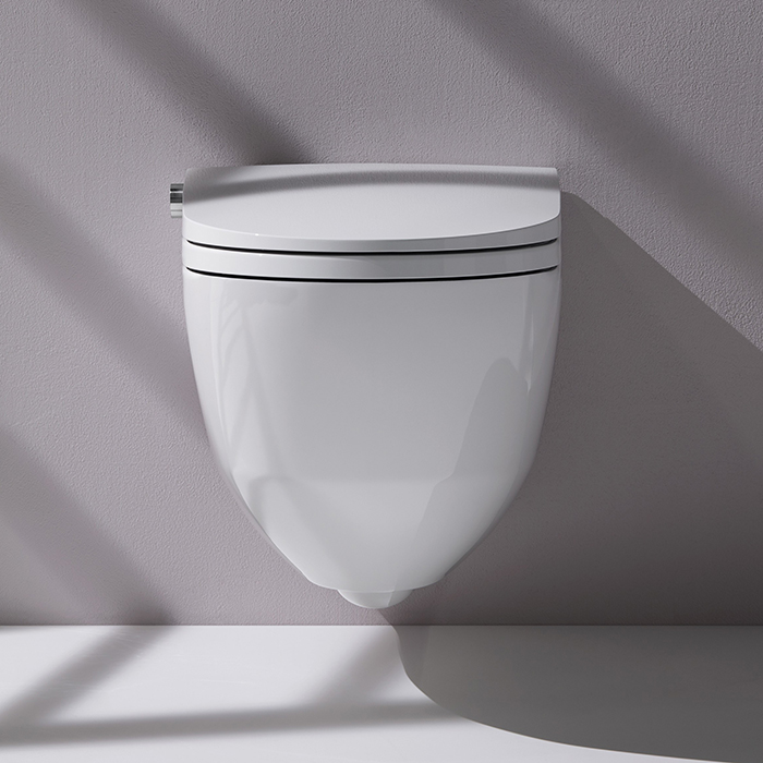 Унитазы-биде Унитаз подвесной 60х39.5х40.5 см с сиденьем-биде белый матовый 