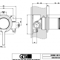 Смесители Смеситель для раковины настенный, хром 