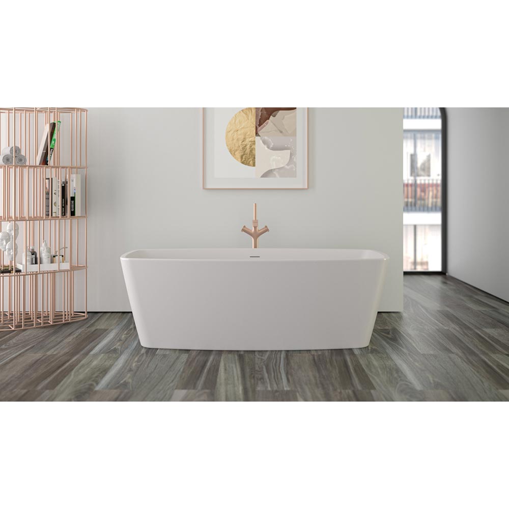 Ванны Ванна акриловая отдельностоящая 170х80х60H, щелевой перелив, белая глянцевая 