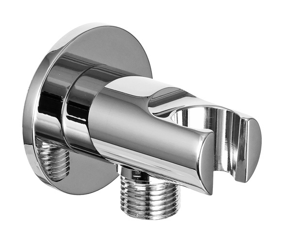 Комплектующие Подключение для душевого шланга с держателем лейки, хром 