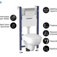 Унитазы Комплект инсталляция и унитаз 