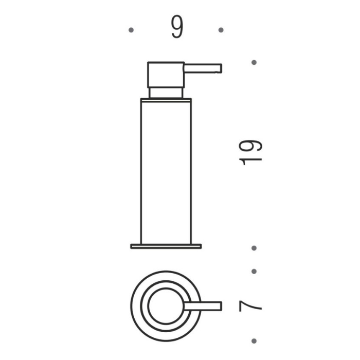 Аксессуары для ванной Дозатор для жидкого мыла настольный, металлический, цвет PVD графит матовый 