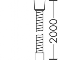 Комплектующие Шланг для душа, длина шланга 2000 мм, хром 