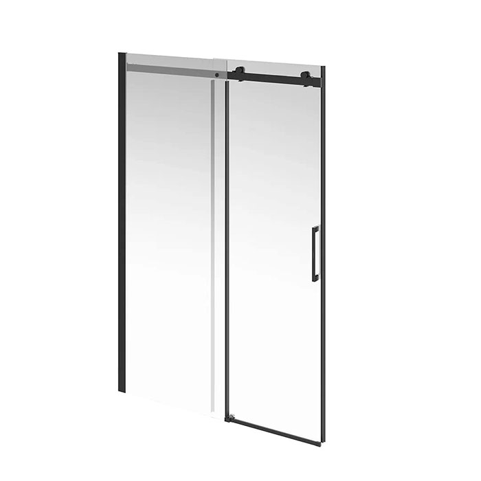 Душевая дверь, раздвижная с функцией soft close, 140х210, матовый черный, упаковка 1/2