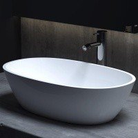 Раковины Раковина накладная 560х335, матовая, материал S-Stone 