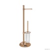 Аксессуары для ванной Стойка с ёршиком, держатель для туалетной бумаги., напольная, h:73,1 см, цвет античная бронза