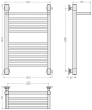 Полотенцесушители Полотенцесушитель с 1 полкой 600х400 (Сатин)
