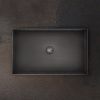 Раковины Раковина 60x35 см, для установки на столешницу, без перелива, нержавеющая сталь, цвет черный шлифованный металл