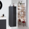 Мебель для ванной Laufen Kartell Шкаф подвесной, 400х270х1300мм, с 1 дверцей, 4 стек. полки, SX, цвет: серая галька