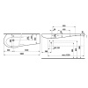 Раковины Раковина 1600х500х165мм с 1 отв. под смеситель, полка справа, с покр. LLC, цвет: белый