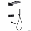 Душевая программа Душевая система скрытого монтажа с изливом, термостат, черный матовый