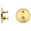 Смесители Термостат с запорным/переключающим вентилем, скрытый монтаж, 2 потребителя, цвет полированное золото