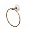 Аксессуары для ванной кольцо полотенцедержатель настенный, держатель цвет бронза/белый