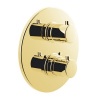 Смесители Смеситель для душа термостат на 2 потребителя встраиваемый, золото