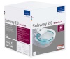 Унитазы Унитаз подвесной безободковый 56х37 см, в комплекте с сиденьем с микролифтом SlimSeat