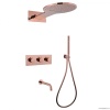 Душевая программа Душевая система скрытого монтажа с изливом, термостат, розовое золото