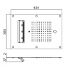 Душевая программа Встраиваемая в потолок многофункциональная душевая система, размер 450X300 mm, цвет хром