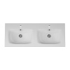 Раковины Раковина мебельная, двойная, керамическая, 120 см, встроенная, цвет: белый, глянец