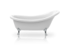 Ванны Victorian Ванна акриловая отдельностоящая 174,5х83х81/65 см, 185 л, выпуск с цепочкой хром, с ножками хром, белая глянцевая