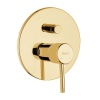 Смесители Смеситель для душа с переключателем на 2 потребителя встраиваемый, золото