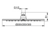 Душевая программа Верхний душ диаметр 250 мм, без держателя