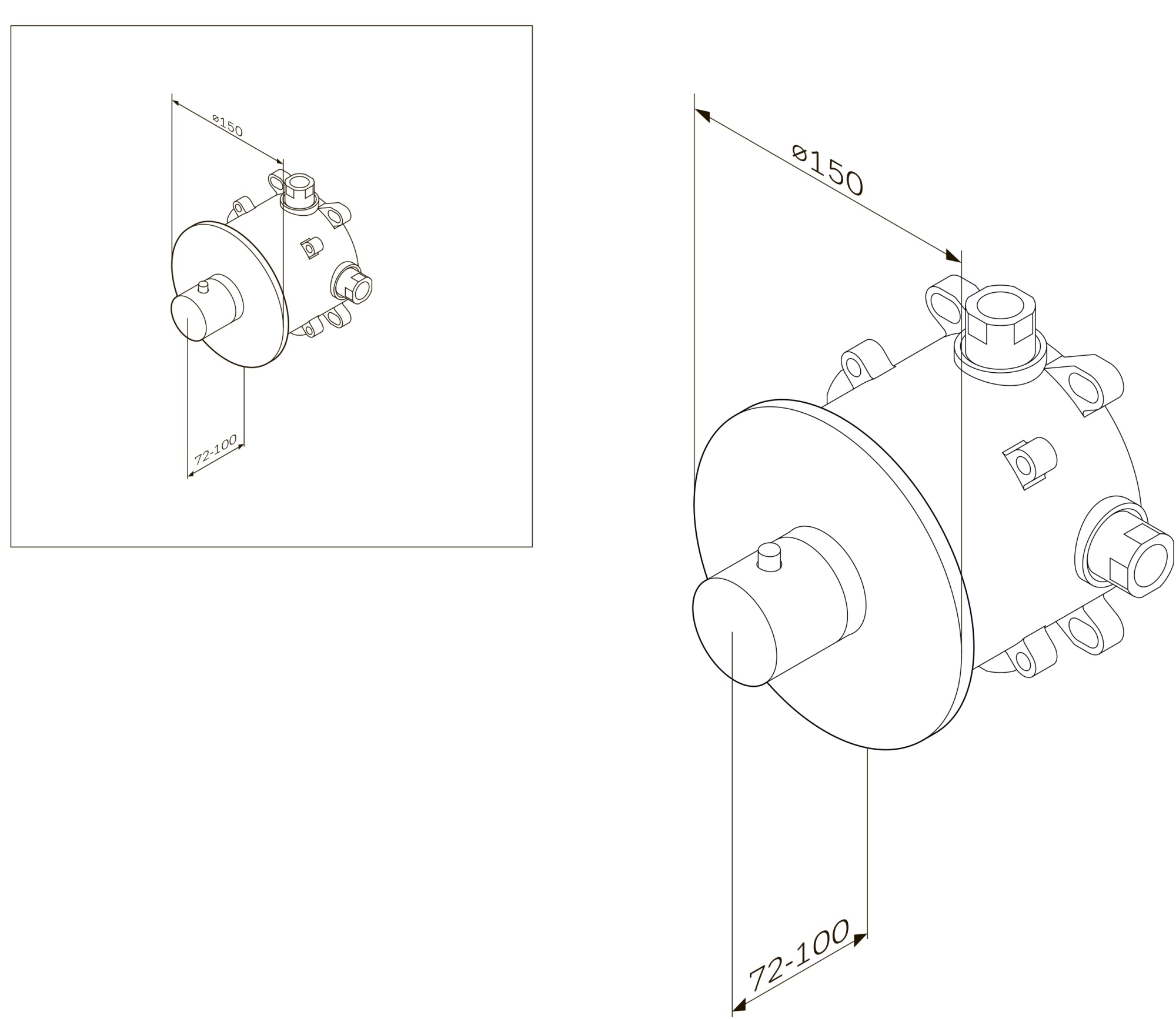 Смесители Термостат, монтируемый в стену 