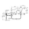Смесители Смеситель для ванны на 3 отверстия, излив 246 мм, ручной душ, ручка PETIT M. BLANC