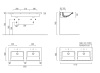 Раковины Раковина двойная подвесная/встраиваемая 500x1250 мм