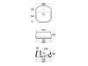 Раковины Раковина накладная 42х42