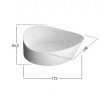 Ванны Ванна отдельностоящая 172х168х64.5см, цвет: белый