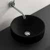 Раковины Раковина круглая, 45 см, без отв под смес, без перелива накладная или встраиваемая, цве: черный матовый