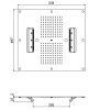 Душевая программа Встраиваемая в потолок многофункциональная душевая система, размер 550X500 mm, цвет хром