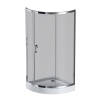 Душевые кабины и ограждения Стекла для душевого  ограждения 90x90, стекло тонированное, профиль хромовый глянцевый